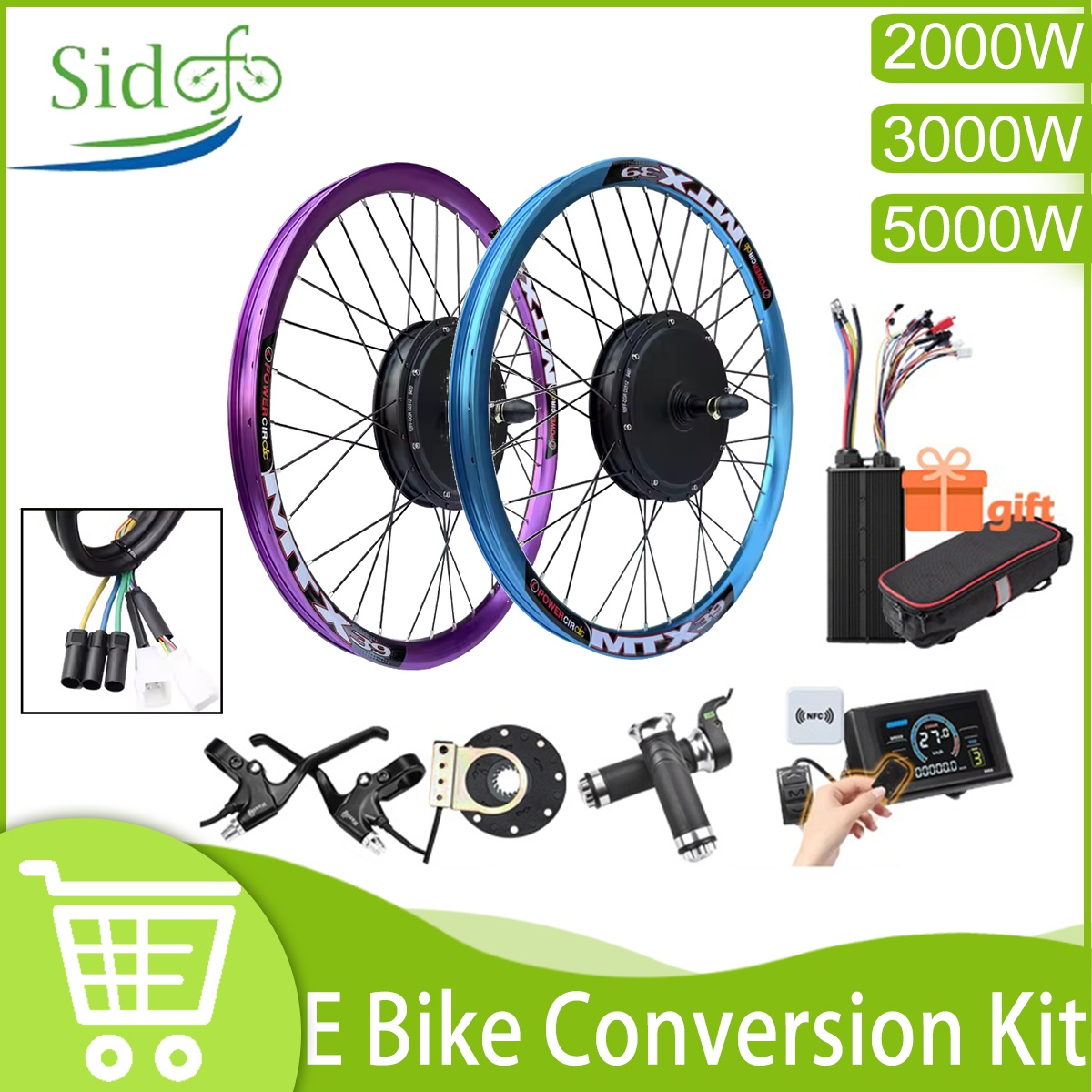 5000W Hub Motor Kit 72V - ชุดแปลงจักรยานไฟฟ้ารุ่นใหม่ MTX39 มอเตอร์ล้อไฟฟ้า 72V 5000W มอเตอร์ฮับหลังแบบไร้แปรงถ่าน