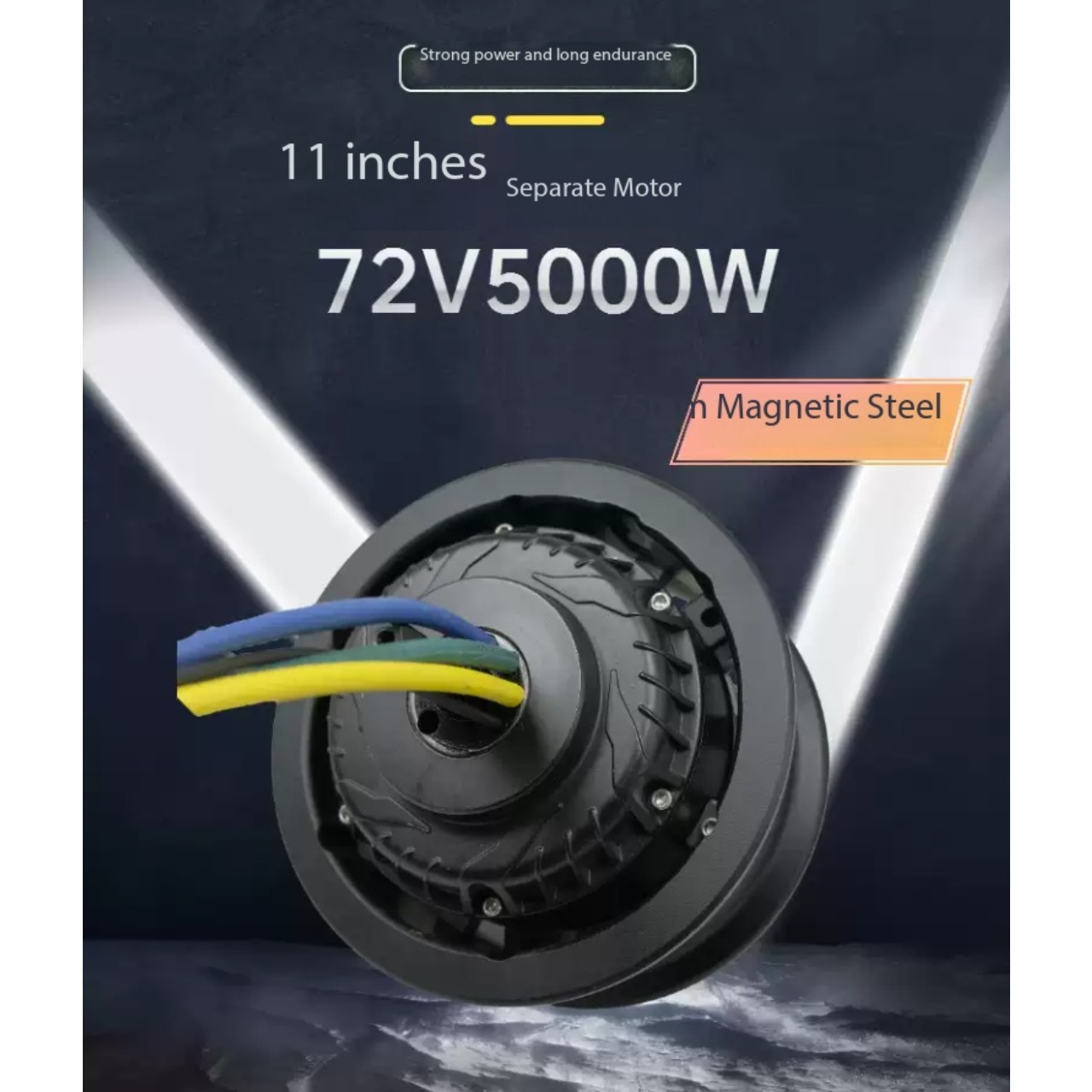 5000W Hub Motor Kit 72V - มอเตอร์ฮับแยกขนาด 11 นิ้ว 72V 5000W พร้อมแม่เหล็กเหล็ก