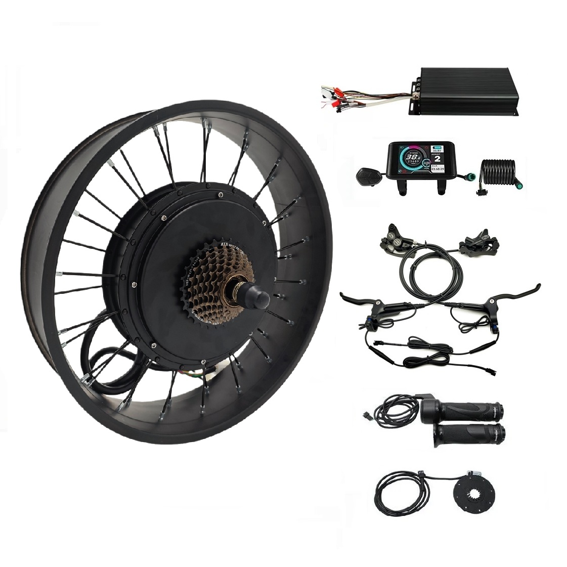 5000W Hub Motor Kit 72V - ชุดแปลงมอเตอร์ไฟฟ้าสำหรับจักรยานไฟฟ้า 48V-72V 100A 5000W สำหรับล้อใหญ่ ขนาด