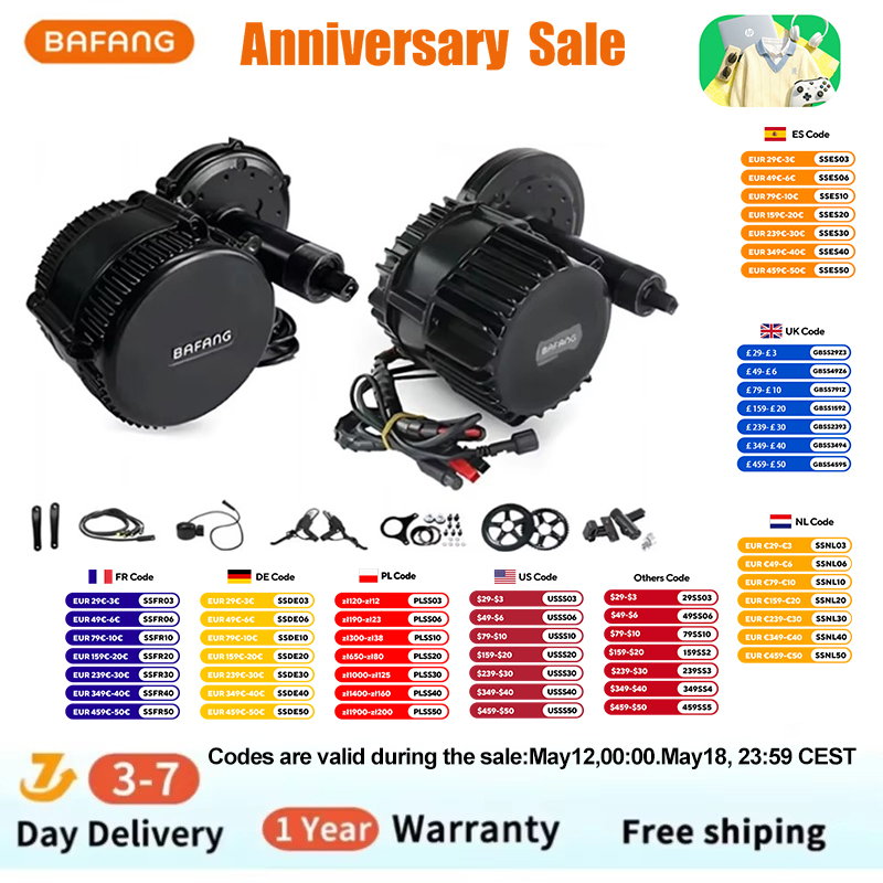 ชุดแปลงจักรยานไฟฟ้า Bafang BBS - Side Hung Mid Drive Motor Kit บทวิจารณ์และราคา